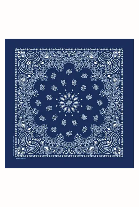 Hovedbilde Navy Paisley Bandana – 100 % Bomull
