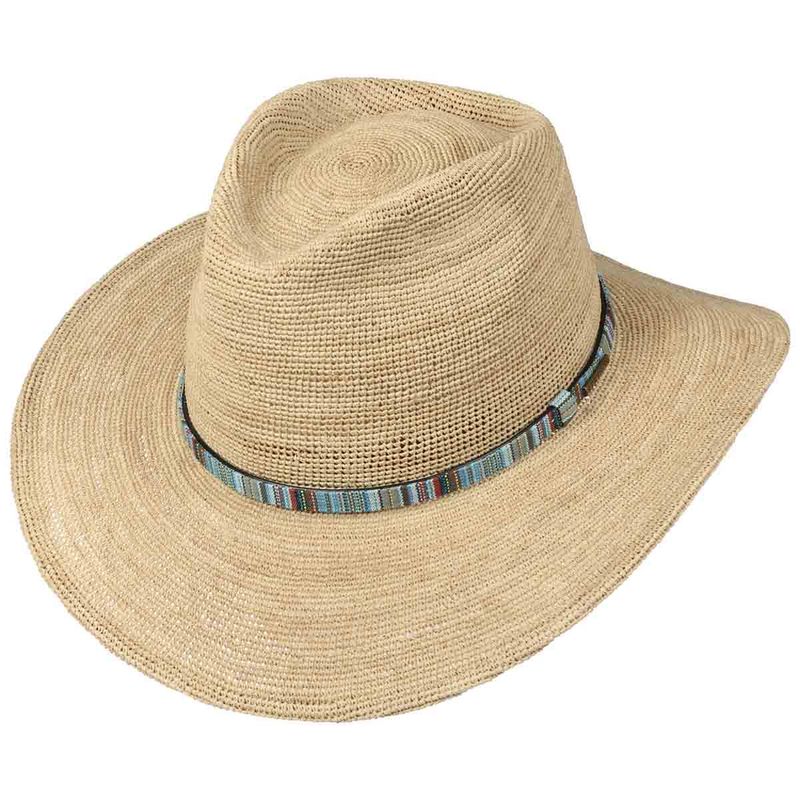 Stetson Crochet Raffia Stråhatt
