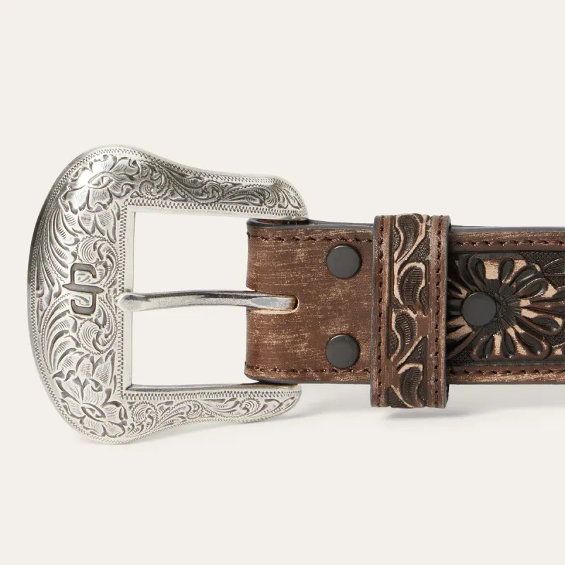 Stetson Westernbelte Hair-On-Hide – skinnbelte med unikt hårfelt