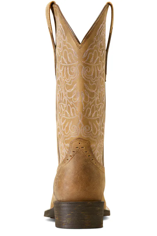 Round Up Remuda Wide Square Toe Western Boots – Brown Bomber