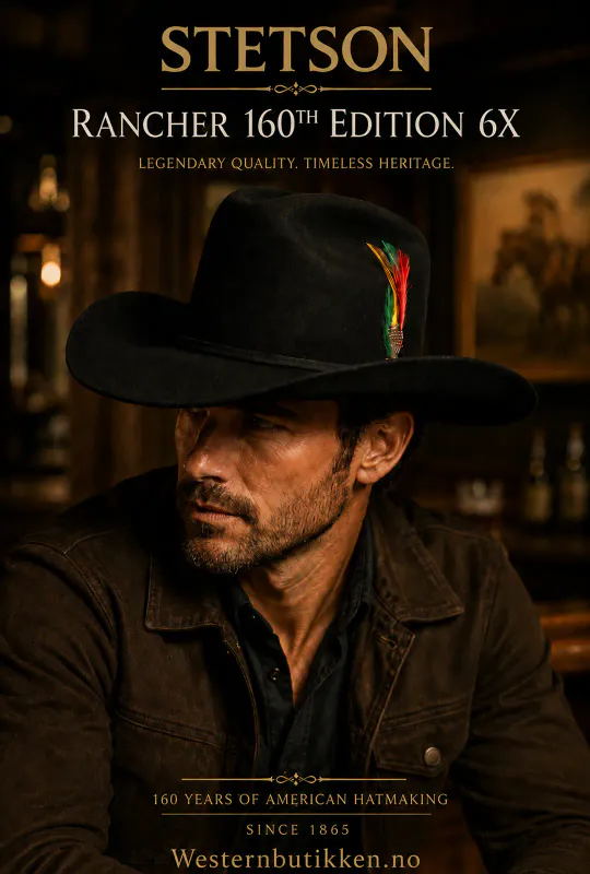 Stetson Rancher 160th Edition 6X Cowboyhatt – Svart