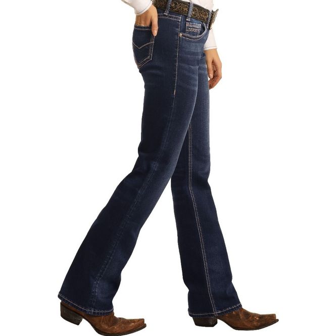 Mid Rise Extra Stretch Bootcut Riding Jeans