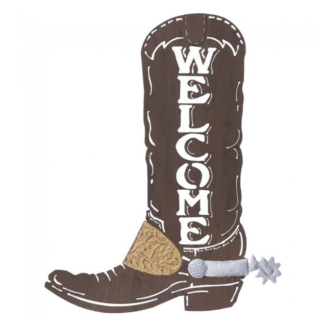 Hovedbilde Cowboy Boot Welcome Skilt