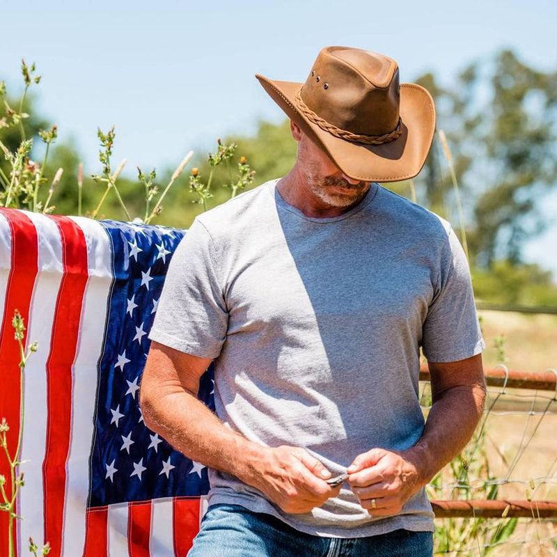 Hollywood Copper Cowboyhatt I Skinn