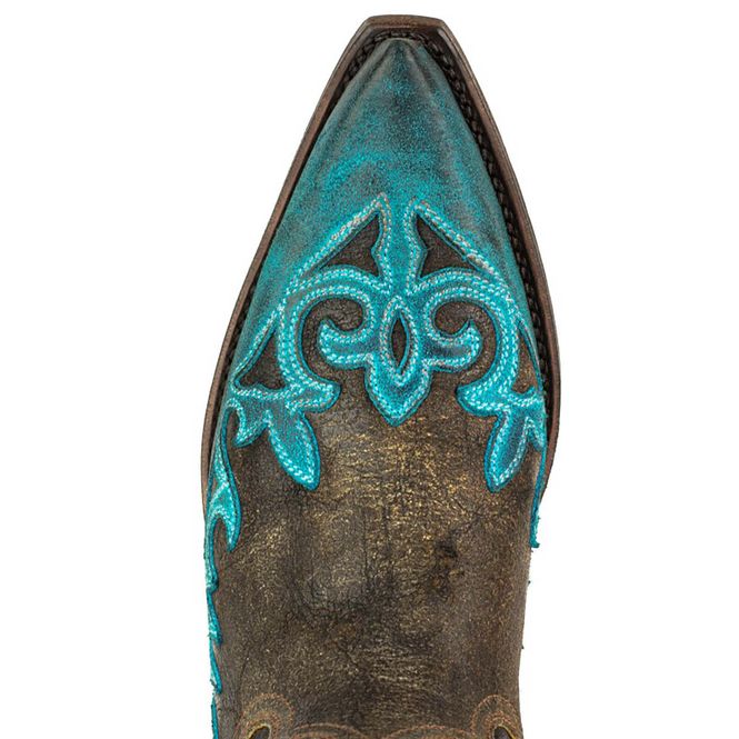 Hovedbilde Mayura 2567 Cowboy Boots i Turkis Semsket Skinn