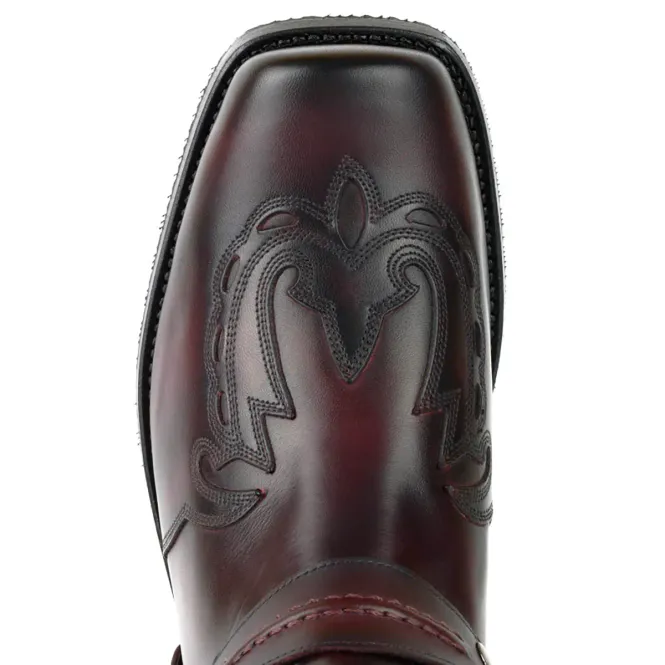  Mayura Indian Cowboy Boots - Burgunder/Svart 