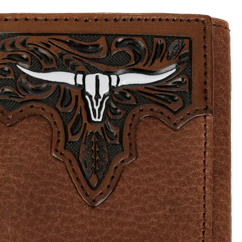 Stetson Steer Head Tri-Fold Lommebok i Skinn